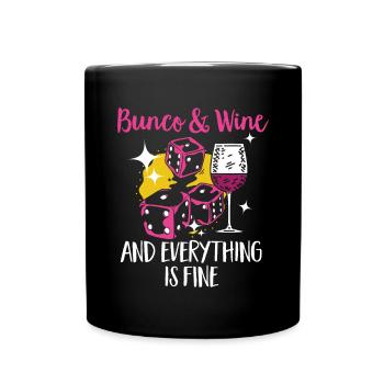 Jeu de dés Bunco - Mug uni - noir - Devant