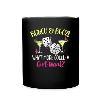 Jeu de dés Bunco - Mug uni - noir - Devant
