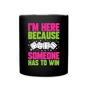 Jeu de dés Bunco - Mug uni - noir - Devant