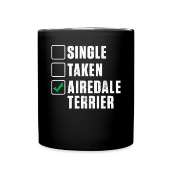 Airedale Terrier Gifts - Tasse einfarbig - Schwarz - Vorne