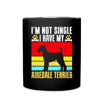 Airedale Terrier Gifts - Tasse einfarbig - Schwarz - Vorne