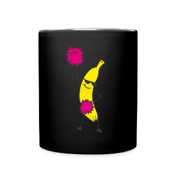 Banana, Banana, Tropical Fruits, Fruit, Fruit - Full Colour Mug - black - Front