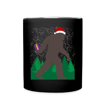 Noël Gnome cadeau porteur festif - Mug uni - noir - Devant