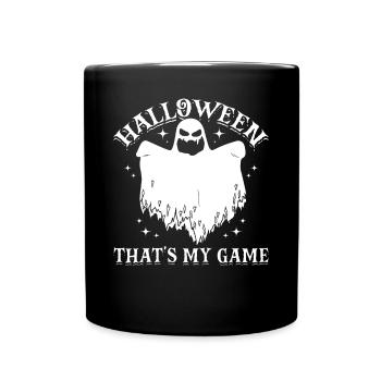 Halloween That's My Game - Funny Halloween Ghost - Full Colour Mug - black - Front