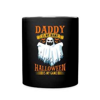 Papa est mon nom Halloween est mon jeu - Daddy Hall - Mug uni - noir - Devant