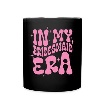 Demoiselle d’honneur Fille Groovy Bachelorette - Mug uni - noir - Devant