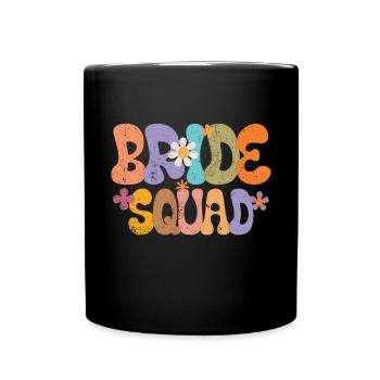 Demoiselle d’honneur fille groovy bachelorette - Mug uni - noir - Devant