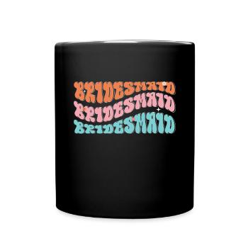 Demoiselle d’honneur fille groovy bachelorette - Mug uni - noir - Devant
