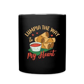 Philippines Lumpia Lovers Filipino Food - Full Colour Mug - black - Front