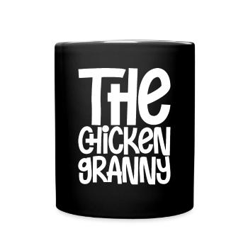 The Chicken Granny - Tasse einfarbig - Schwarz - Vorne