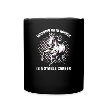 Equestrian and equestrian design for horse lovers - Full Colour Mug - black - Front