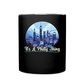 Philadelphia City, Pennsylvanie, États-Unis, États-Unis - Mug uni - noir - Devant