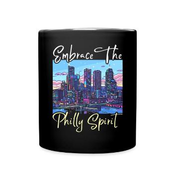 Philadelphia City, Pennsylvania, Vereinigte Staaten - Tasse einfarbig - Schwarz - Vorne