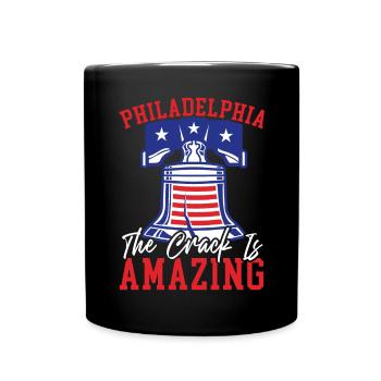 Philadelphia City, Pennsylvania, Vereinigte Staaten - Tasse einfarbig - Schwarz - Vorne