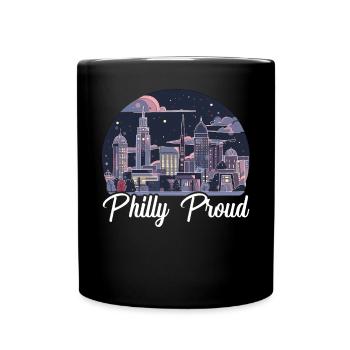 Philadelphia City, Pennsylvania, Vereinigte Staaten - Tasse einfarbig - Schwarz - Vorne