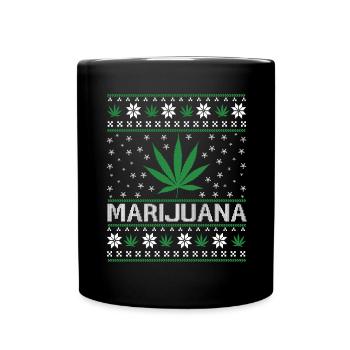 Noël de la marijuana, joyeux Noël - Mug uni - noir - Devant
