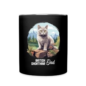 British Shorthair - Full Colour Mug - black - Front
