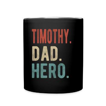 Timothy papa héros - Mug uni - noir - Devant