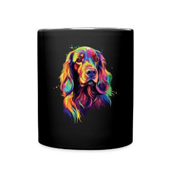 Aquarelle Coloré Setter Irlandais - Mug uni - noir - Devant