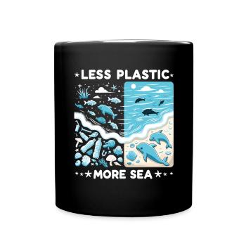 Moins de plastique, plus d’environnementalistes de l’environnement marin - Mug uni - noir - Devant
