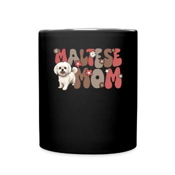 Malteser Groovy Maltese mom - Tasse einfarbig - Schwarz - Vorne