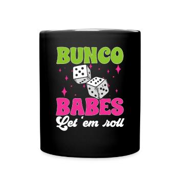 Jeu de dés Bunco - Mug uni - noir - Devant