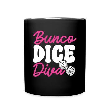 Jeu de dés Bunco - Mug uni - noir - Devant