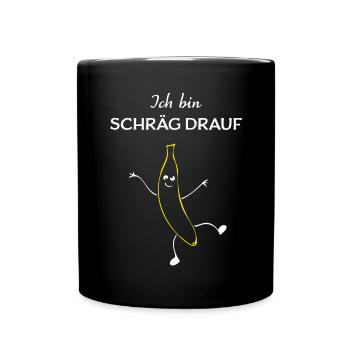 Banana, Fruits, Fruit, Fruit Salad, Vegan, Vegetarian - Full Colour Mug - black - Front
