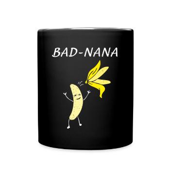 Nackte Banane Obst Ersatzkostüm Karneval Fasching - Tasse einfarbig - Schwarz - Vorne