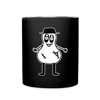 Halloween Geist Gespenst Horror Kinder Kind Hallo - Tasse einfarbig - Schwarz - Vorne