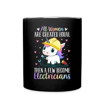 Électricien Électricien Fille - Mug uni - noir - Devant