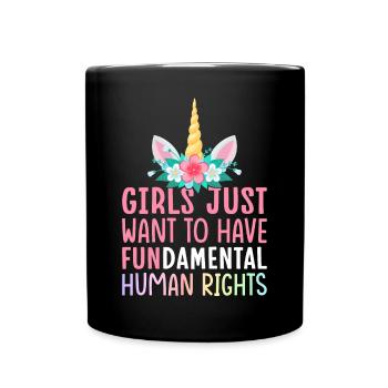 Liberal Feministisch Weiblich - Tasse einfarbig - Schwarz - Vorne