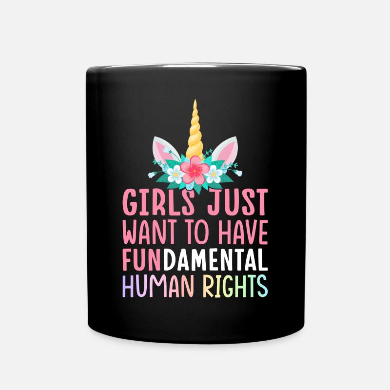 Liberal Feministisch Weiblich - Tasse einfarbig - Schwarz