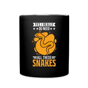 Propriétaire de serpent Snake Lover - Mug uni - noir - Devant