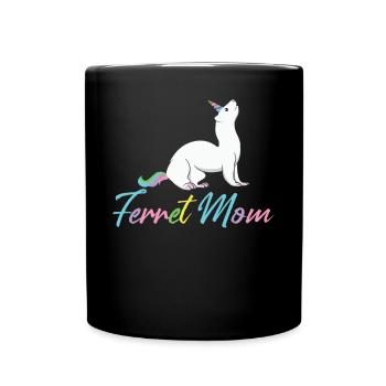 Amoureuse des furets - Mug uni - noir - Devant