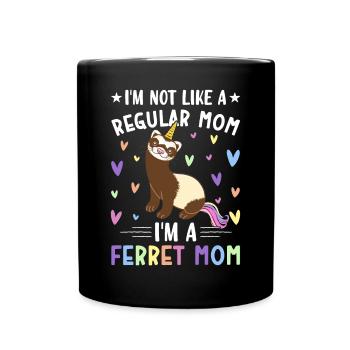 Amante de furet - Mug uni - noir - Devant