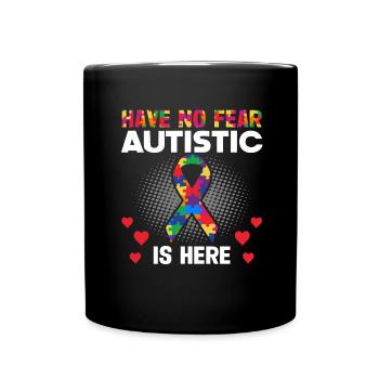 Autismusbewusstsein Unterstützen Autistische - Tasse einfarbig - Schwarz - Vorne