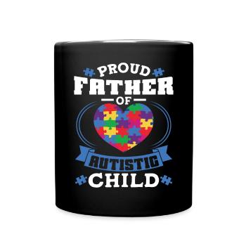 Autism awareness support autistic - Full Colour Mug - black - Front