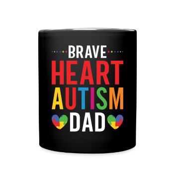 Autism Awareness Support Autistic - Full Colour Mug - black - Front