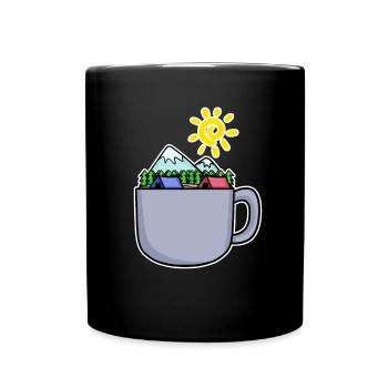 Café Mountain Mountains Summit - Mug uni - noir - Devant