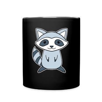 Raton laveur - Mug uni - noir - Devant