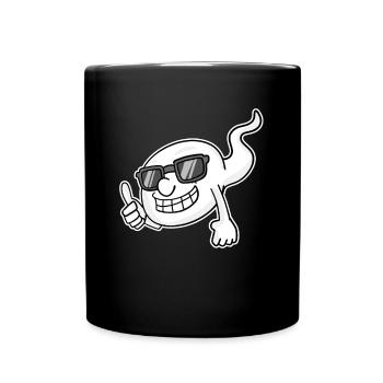 avec lunettes de soleil - Mug uni - noir - Devant