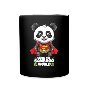 Panda Power - Tasse einfarbig - Schwarz - Vorne