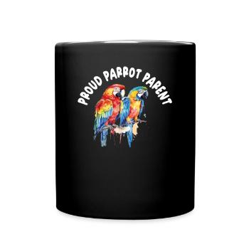 Budgie Parrot Bird Parakeet Owner - Full Colour Mug - black - Front