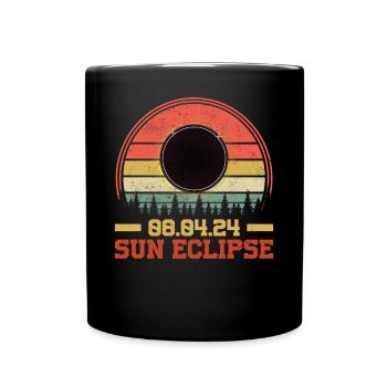 Totale Sonnenfinsternis Usa 8. April 2024 - Tasse einfarbig - Schwarz - Vorne
