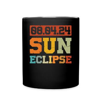 Totale Sonnenfinsternis Usa 8. April 2024 - Tasse einfarbig - Schwarz - Vorne