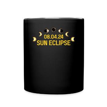 Total Solar Eclipse Usa April 8, 2024 - Full Colour Mug - black - Front