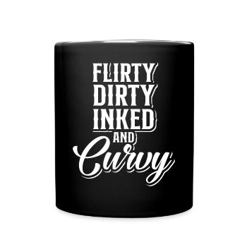 Metal Rock Flirty Dirty Inked Curvy - Full Colour Mug - black - Front