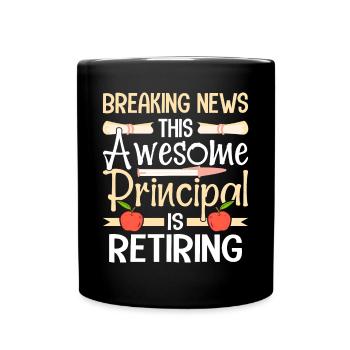 Education Retired Educator Retired Teacher - Full Colour Mug - black - Front