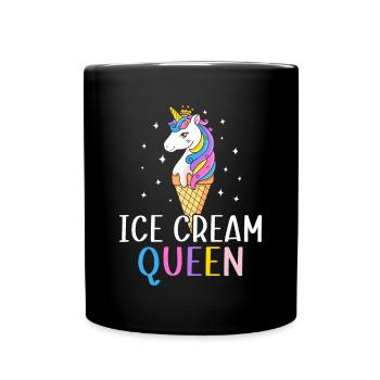 Eiscreme-Mädchen Weibliche Eiscreme-Liebhaberin - Mug uni - noir - Devant